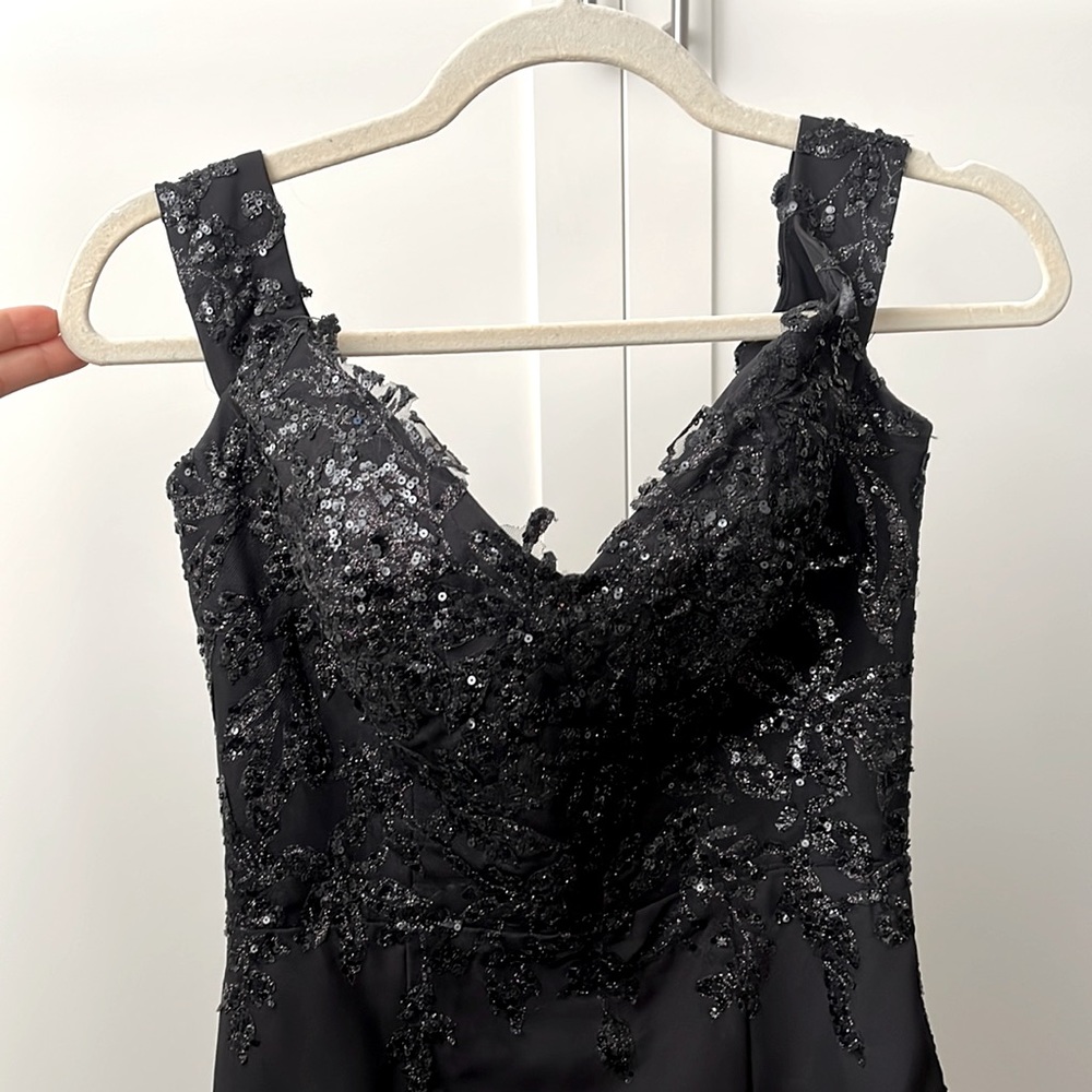 Portia and Scarlett black off the shoulder sequin detail gown